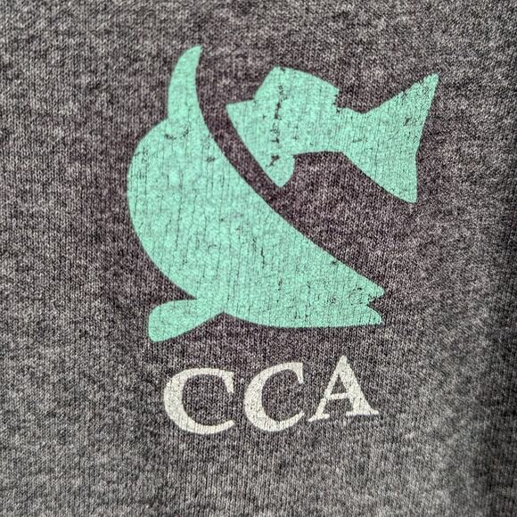 CCA Coastal Conservation Assoc Medium T-Shirt Men Gray Logo Fishing Outdoors - Picture 5 of 5